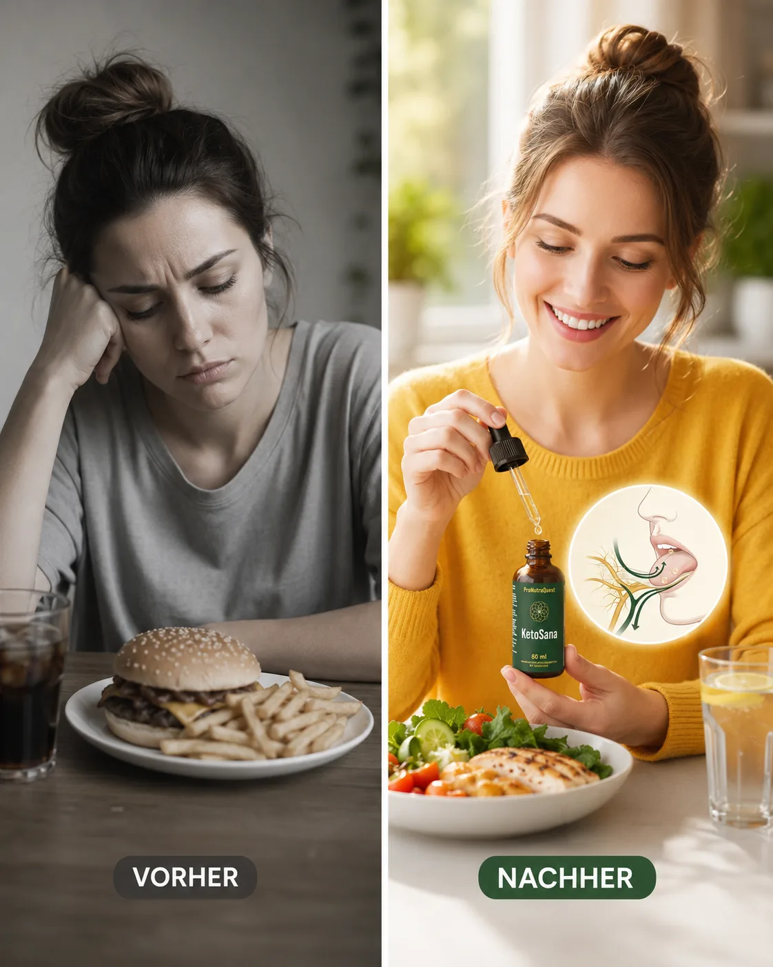 KetoSana Vorher Nachher Lifestyle Darstellung